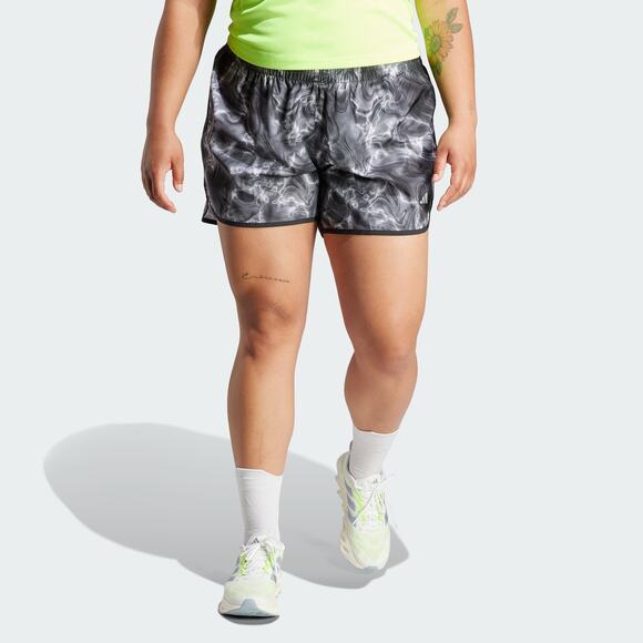 Adidas Women's Plus Size  Marathon 20 Allover Print Shorts Size 1X NWT - Picture 1 of 2